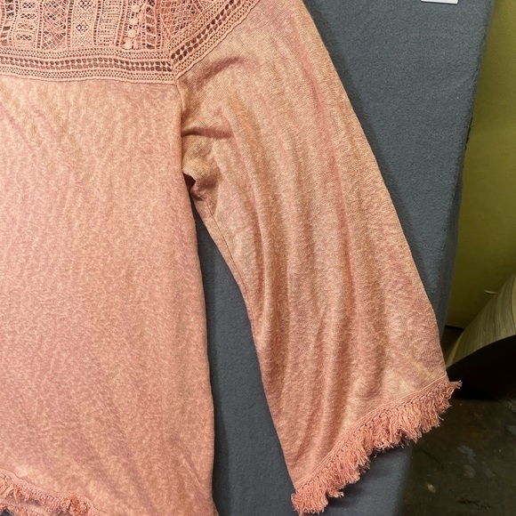 Eyeshadow lace Flowy Top Shirt Womens 2XL plus size fringe cute sexy date 1355 - Picture 4 of 8